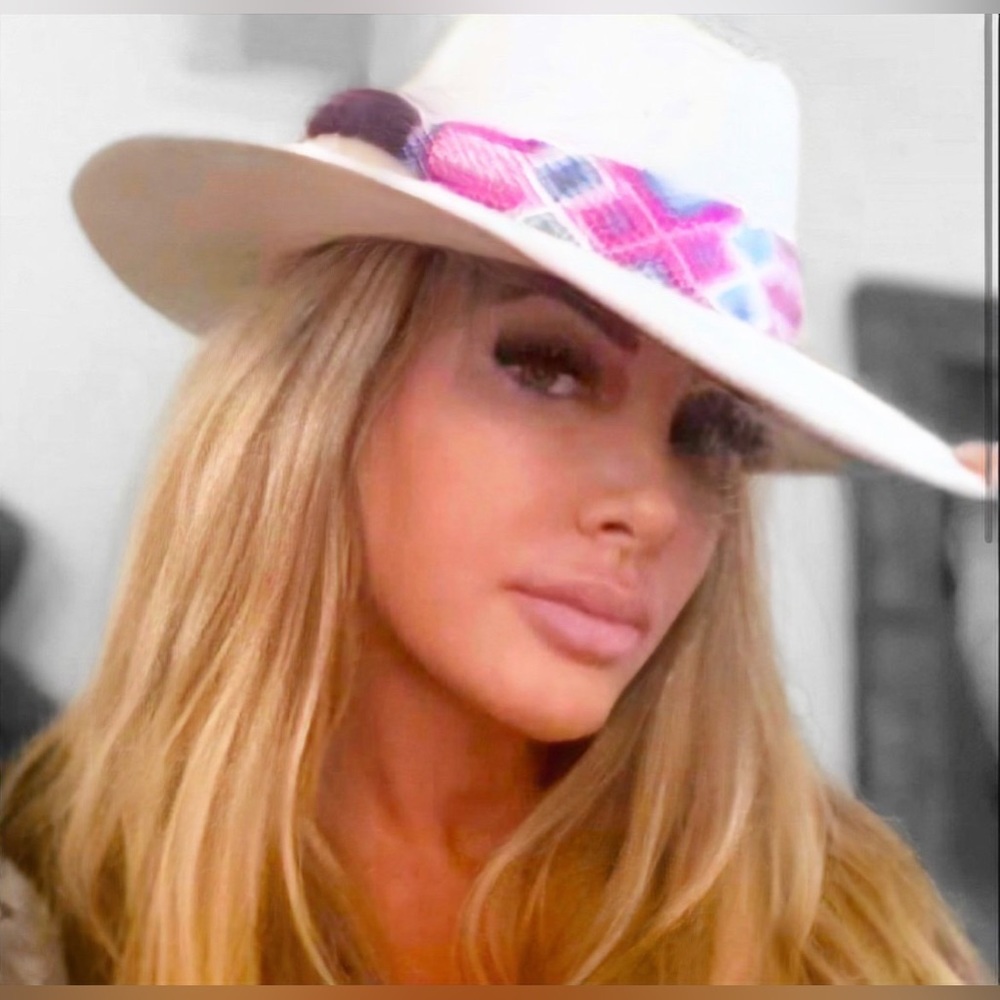 Gorgeous white hat. CUSTOM MADE! Unique & so fun to wear!